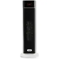 Domo DO7358H, keramisch, 1,63 meter, voor binnen gebruik, vloermodel, zwart, wit, LED