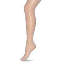 Bonnie Doon Visnet Panty Wit Dames maat S/M 38/40 - Netpanty - Fishnet Tights - Visnet Patroon - Comfortabele Pasvorm - Stevig Materiaal - Super Elastisch - Doorschijnend - White - BN751994.103