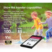 Transcend 300S - Flashgeheugenkaart - 1 TB - Video Class V30 / UHS-I U3 / Class10