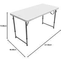 Lifetime Verstelbare Hoogte Vouwtafel - 4'x2' (122x60 cm), witte graniet
