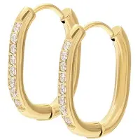 Ixxxi Oorringen Oval Stone | Goud
