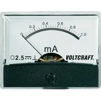 Voltcraft AM-60X46/1MA/DC AM-60X46/1MA/DC Inbouwmeter AM-60X46/1 mA/DC 1 mA Draaispoel