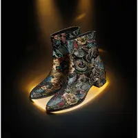 Lureaux Shiny Shadow Lady Boot - - Nette Kleurrijke Schoenen Met - Of Zonder - Print - Heren
