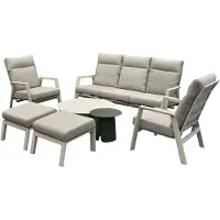 AVH-Collectie Barolo stoel bank loungeset 7 delig verstelbaar latte