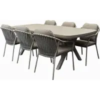 AVH-Collectie Sandora Vespera dining tuinset 220x100xH74 cm latte