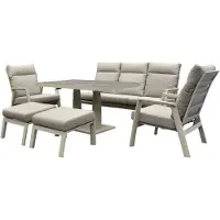 AVH-Collectie Barolo Pacific stoel bank dining loungeset 6 delig verstelbaar latte