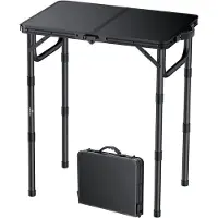 DNA Campingtafel - Vouwtafel - Opklapbare Tafel - Zwart ‎40cm x 58cm x 70cm