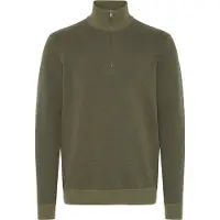 Blend Trui ' BHBAAL HALF ZIPP KNIT ' olijfgroen