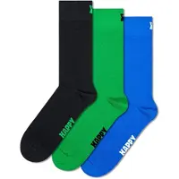 Happy socks Unisex 3-Pack Solid Socks Black Multi-Schoenmaat 36 - 40