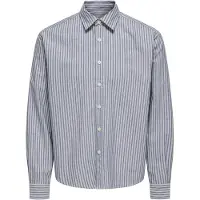 Only & Sons Zakelijk overhemd 'ONSGiorgio' smoky blue / wit