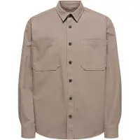 Only & Sons Overhemd 'ONSAlp' donkerbeige