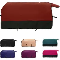 vidaXL Paardendeken Bordeaux en zwart 145 cm Polyester