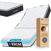 Arensberger Pocketveren Matras EMILIA – 90cm x 200cm x 23cm – 7-Zones Ergonomisch Comfort met Pocketveren en Geavanceerde Ondersteuning voor een Optimale Slaapkwaliteit