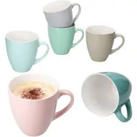 MamboCat 6-delige set MAI Jumbobeekers in 6 pastelkleuren van keramiek - 24302359