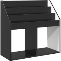 vidaXL Kinderboekenplank Zwart 72,5 x 29,5 x 69 cm Bewerkt hout