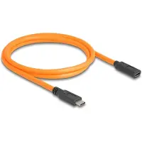 DeLOCK USB 5 Gbps Cable USB Type-C male to USB Type-C female for tethered shooting 1 m orange