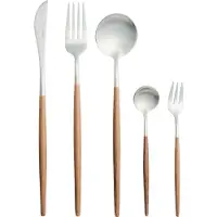 Beliani BAVETTE - Bestekset 30-delig - Zilver - RVS