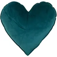 Mars & More Hart Kussen Fluweel petrol 45cm