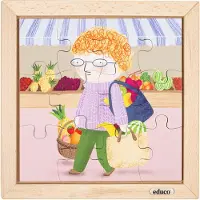 Educo Dubbelzijdige puzzel - fruit - - Educatief speelgoed