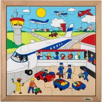 Educo Verkeerspuzzel 34x34cm Luchthaven 16 stukjes - - Educatief speelgoed