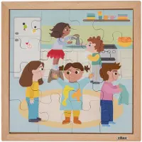 Educo Hygiëne puzzels - Handen wassen - - Educatief speelgoed