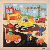 Educo Actiepuzzel 34x34cm Wegwerkzaamheden 36 stukjes - - Educatief speelgoed