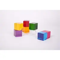 TickiT Transparante Perceptie Blokken – Set van 8 Acryl Zintuiglijke Kubussen – Sensorisch & Educatief Speelgoed – Lichttafel & Kleurmenging – Alle Leeftijden