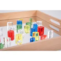 TickiT Crystal Treasures – 30-delige Kristalkleurige Acrylvormen Set – Tactiel Educatief Speelgoed voor Kinderen vanaf 3 Jaar – Creatief & Sensorisch Leren