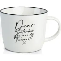 Dutch rose Loft Zwart-Wit Mok Dear Saturday 32 cl