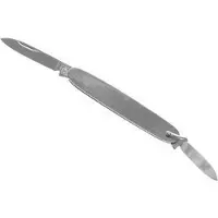 Adola Zakmesje - damesmesje voor handtas - zilverkleurig - 7,7 cm