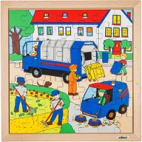 Educo Actiepuzzel 34x34cm Afval 49 stukjes - - Educatief speelgoed