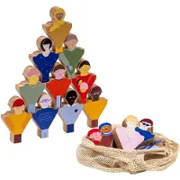 Educo Toren bouwen - Houten speelgoed - Houten puzzel - Educatief speelgoed - Kinderspeelgoed - Vanaf 3 jaar