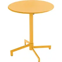 Oviala - Tuintafel en 2 stoelenset in geel metaal - Palavas
