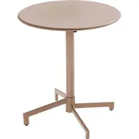 Oviala - Taupe metalen tuintafel en 2 stoelenset - Palavas