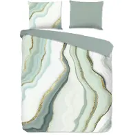 Good Morning Dekbedovertrek Katoen Renforcé Quincy - green 200x200/220cm