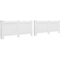 vidaXL Radiatoromsluitingen, 2 stuks, wit, 172x19x81,5 cm, MDF