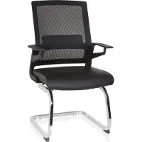 Hjh OFFICE INVENTOR V PRO - Vergaderstoel / bezoekerstoel Zwart