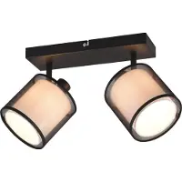 TRIO leuchten - LED Plafondspot - Plafondverlichting - E14 Fitting - 2-lichts - Rechthoek - Zwart - Aluminium