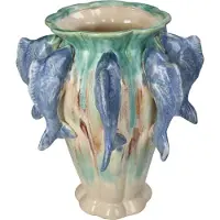 HD Collection Vase Fish Stoneware Multi 22.5x22.5x31.5cm