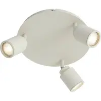 QAZQA Moderne inbouwspot beige 3-lichts IP44 - Ducha