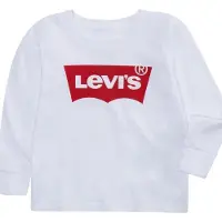 Levi's Kids baby longsleeve Batwing met logo wit Jongens/Meisjes Katoen Ronde hals - maat 80-86 18M
