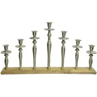 Décoris 521517 Kandelaar Aluminium 64 x 8 x 36 cm