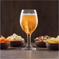 Pasabahce Velasco Bierglazen op Voet – 385 ml – Set van 6 – Helder Glas – Geschikt voor Speciaalbier
