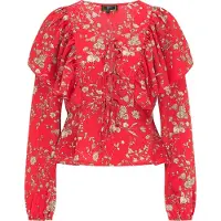 Faina Blouse beige / bruin / rood / zwart