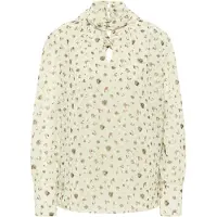 Faina Blouse roestbruin / goud / kaki / pastelgroen