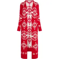 IZIA Gebreid vest 'Lomasi' rood / wit