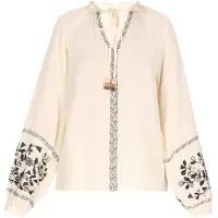 Usha Blouse 'Festival' beige / zwart