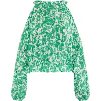 IZIA Blouse groen / wit