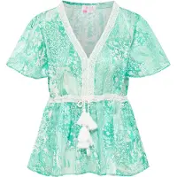 IZIA Blouse groen / wit