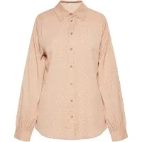 Usha Blouse lichtbruin / wit
